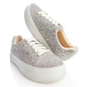 Betsey Johnson Rhinestone Sneakers